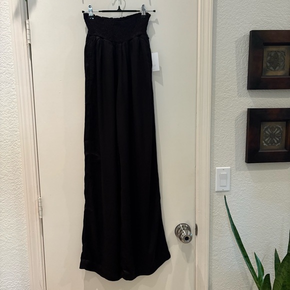 NWT Bella Dahl High Waist Smocked Wide Leg Pant with Pockets - Curpo & Rayon - Picture 7 of 7